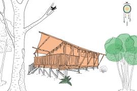 Illustrartion Tente Lodge Forestière